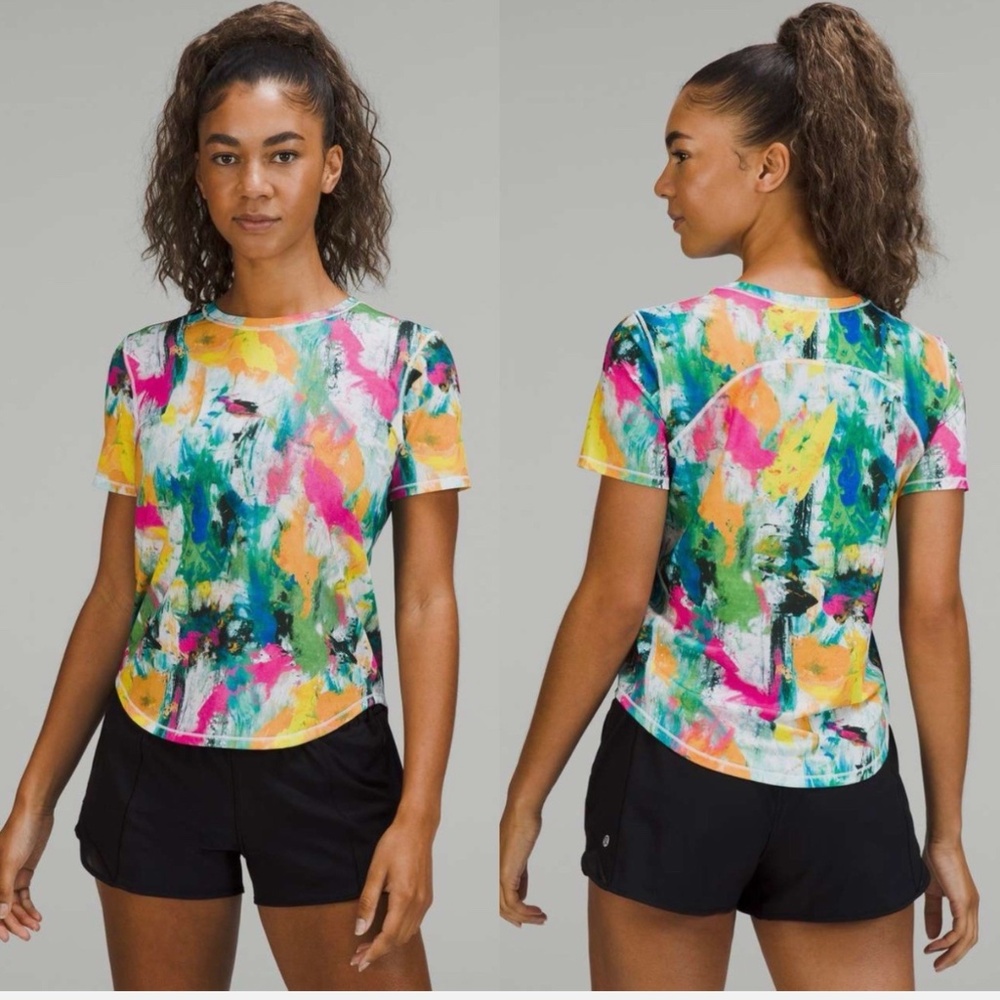 NWOT Lululemon High-Neck Running and Training T-Shirt No Limits Sz 4